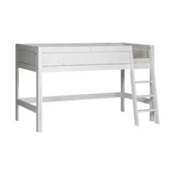 LIFETIME Kidsrooms Halfhoogslaper Luxe Schuine Trap Whitewash