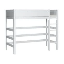 LIFETIME Kidsrooms Hoogslaper Luxe Rechte Trap Wit Gelakt