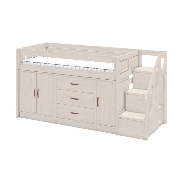 LIFETIME Kidsrooms Halfhoogslaper All-In-One Whitewash 4 LIFETIME Kidsrooms Halfhoogslaper All-In-One Whitewash - Afbeelding 2