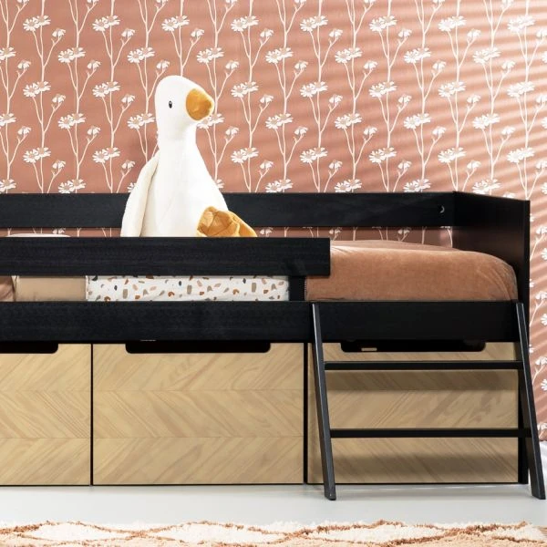 Europe Baby Beau Bedbank - Zwart / Naturel - 90 X 200 Cm 6 Europe Baby Beau Bedbank - Zwart / Naturel - 90 X 200 Cm - Afbeelding 4