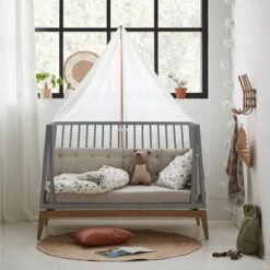 Leander Ombouwset Luna Babybed - Grijs - 140 Cm -Baby Ruth Winkel Leander Ombouwset Luna Babybed Grijs 140 cm 3 0763