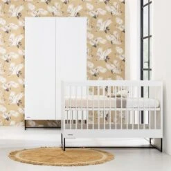 Kidsmill Modular 2 Babybed Mat Wit - Zwart - 70 X 140 Cm -Baby Ruth Winkel Modular wit bed kast a366