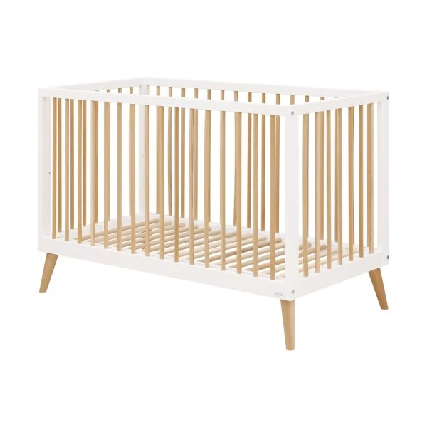 ToiToiKids Jort Babybed - Wit / Naturel - 60 X 120 Cm - Afbeelding 2