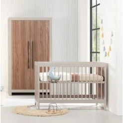Europe Baby Vittoria Babybed - Cashmere / Walnut - 60 X 120 Cm -Baby Ruth Winkel Vittoria cashmere SFEER lichter 3 037e