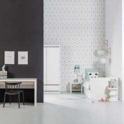 Kidsmill Accent Kinderkamer Wit | Bedbank 90 X 200 Cm + Bureau