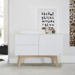 Kidsmill Sixties Commode Wit Mat / Naturel -Baby Ruth Winkel babykamer sixties blank sfeer 2 8 2ecb