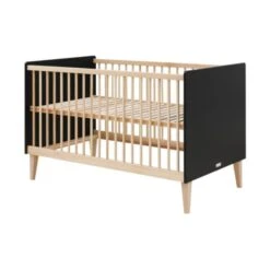 Bopita Lena Bedbank Mat Zwart / Naturel 70 X 140 -Baby Ruth Winkel bench bed 70x140 lena matt black natural 1 f8bf
