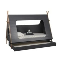 BLN Kids Tipi Bed Grijs Incl. Bedlade 90 X 200 Cm