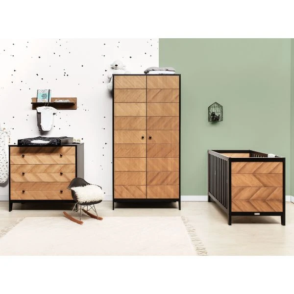 Bopita Job Babykamer Vintage Honey | Bed 60 X 120 Cm + Commode - Afbeelding 2