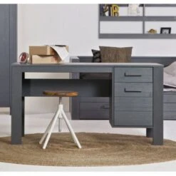 Woood Bureau Dennis Steel Grey -Baby Ruth Winkel bureau steel wood e462