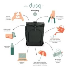 Dusq Leather Family Bag Luiertas Rugzak Night Black -Baby Ruth Winkel dusq leather family bag luiertas rugzak 2 ea8f
