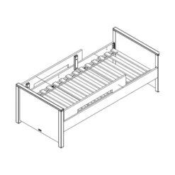 Bopita Jonne Bed Wit 90 X 200 Cm -Baby Ruth Winkel jonne bed tekening 860a