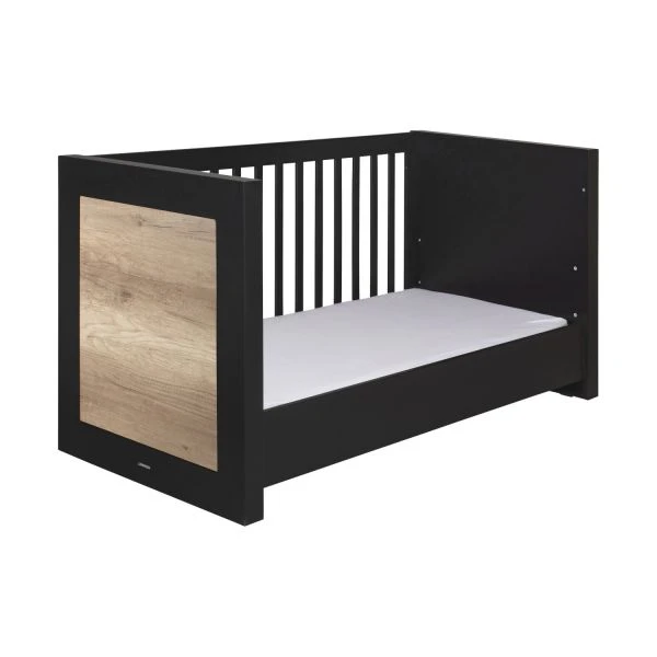 Kidsmill Long Island Babybed Zwart / Oldwood 70 X 140 Cm 4 Kidsmill Long Island Babybed Zwart / Oldwood 70 X 140 Cm - Afbeelding 2