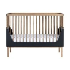 Kidsmill Sepp Babybed Antraciet / Beuken 60 X 120 Cm