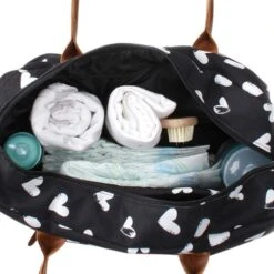 Kidzroom Heart Luiertas Black And White -Baby Ruth Winkel kidzroom heart luiertas black and white 2 0d72