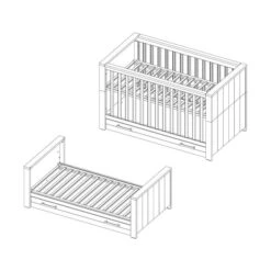 Kidsmill Sem Nautic Grijs Babybed Met Lade 70 X 140 Cm -Baby Ruth Winkel knipsel fjord cot bed 70 x 140 d7d2
