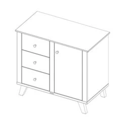 Kidsmill Lars Babykamer Wit / Naturel | Bed 60 X 120 Cm + Commode -Baby Ruth Winkel knipsel fynn chest 3 1 1 acc2