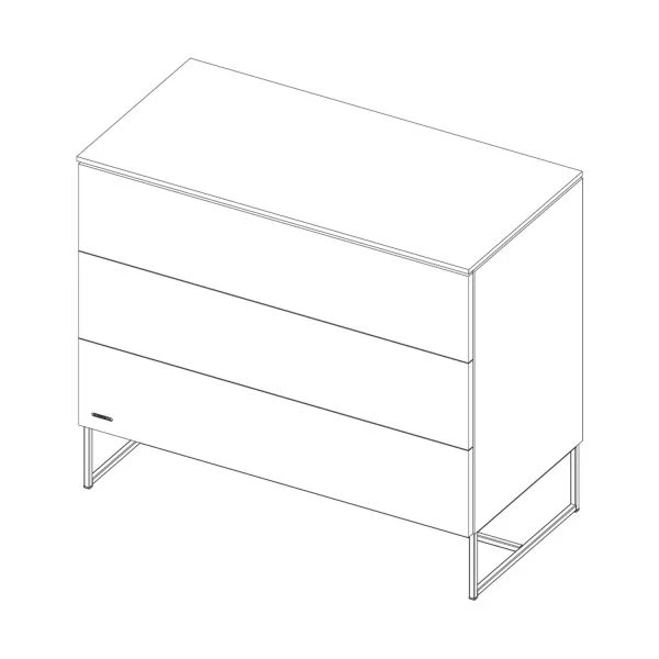 Kidsmill Modular 2 Commode 3L Mat Wit - Zwart - Mat Wit 4 Kidsmill Modular 2 Commode 3L Mat Wit - Zwart - Mat Wit - Afbeelding 2