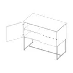 Kidsmill Modular 2 Commode 1D / 2L Mat Zwart - Zwart - Mat Zwart -Baby Ruth Winkel knipsel intense chest black frame 11 cde2