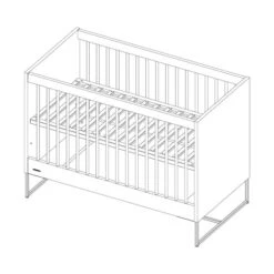 Kidsmill Modular 2 Babybed Mat Zwart - Zwart - 60 X 120 Cm -Baby Ruth Winkel knipsel intense cot 60 x 120 black frame 2 3744