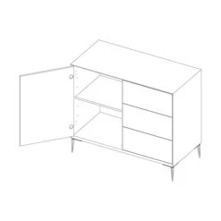 Kidsmill Lasse Commode Wit -Baby Ruth Winkel knipsel lasse chest open aa0b