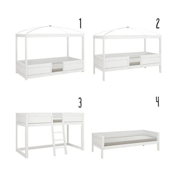 LIFETIME Kidsrooms 4 In 1 Bedcombinatie Luxe Wit Gelakt 3 LIFETIME Kidsrooms 4 In 1 Bedcombinatie Luxe Wit Gelakt