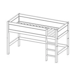 LIFETIME Kidsrooms Halfhoogslaper Luxe Rechte Trap Whitewash 10 LIFETIME Kidsrooms Halfhoogslaper Luxe Rechte Trap Whitewash -Baby Ruth Winkel life time halfhoogslaper tekening 2b38