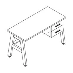 Bopita Lisa Bureau Wit / Naturel -Baby Ruth Winkel lisa bureau tekening 543a