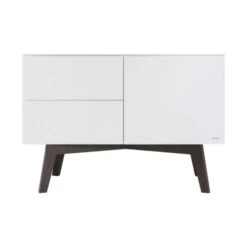 Kidsmill Sixties Commode Wit Mat / Walnoot