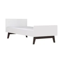 Kidsmill Sixties Bed Wit Mat / Walnoot 90 X 200 Cm