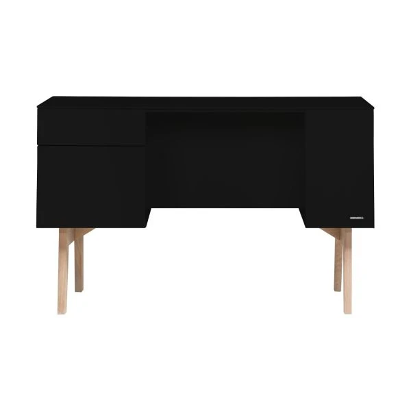 Kidsmill Sixties Bureau Zwart Mat / Eiken 3 Kidsmill Sixties Bureau Zwart Mat / Eiken