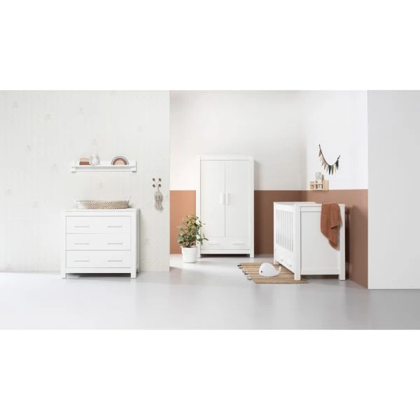 Europe Baby Juno Babykamer Wit | Bed 60 X 120 Cm + Commode - Afbeelding 4