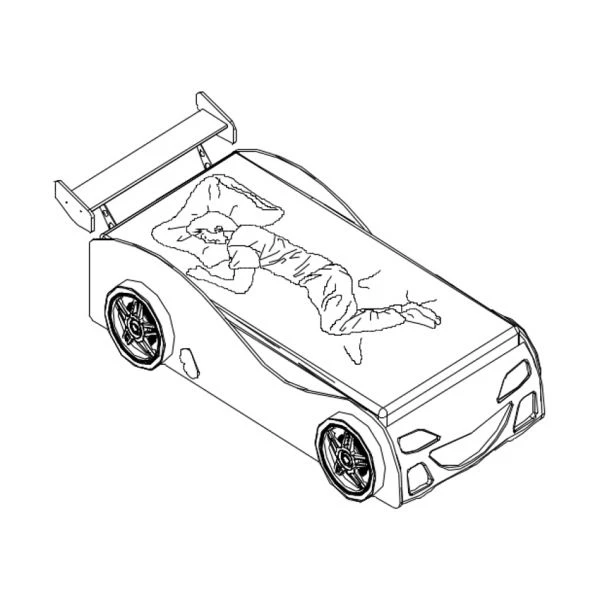 Vipack Brap Brap Autobed 90 X 200 Cm 5 Vipack Brap Brap Autobed 90 X 200 Cm - Afbeelding 3