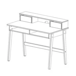 Vipack Kiddy Bureau Wit -Baby Ruth Winkel vipack kiddy bureau tekening 6057