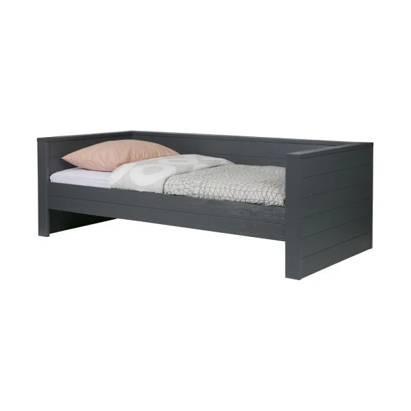 Woood Dennis Bedbank Steel Grey 90 X 200 Cm 3 Woood Dennis Bedbank Steel Grey 90 X 200 Cm